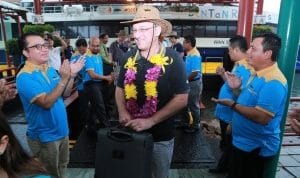 Turis Perdana Yang Memasuki Bandar Bentan Telani Tahun 2015 ini, Dari German