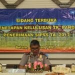 Sidang Terbuka Kelulusan Tingkat Panda Seleksi Penerimaan SIPSS T.A 2017