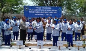 Jalasenastri Korcab IV DJAB, Laksanakan Tanam Bersama Dalam Rangka Ketahanan Pangan Nasional.