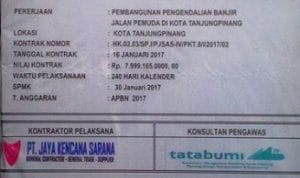 Nilai Proyek Penanggulangan Banjir di Jalan Pemuda Menuai Kritikan