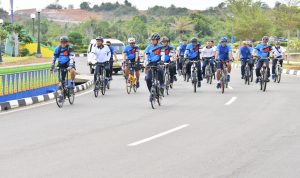Danlantamal IV Gowes Bersama Semarakan Peresmian Cucian Mobil dan Motor Lantamal IV