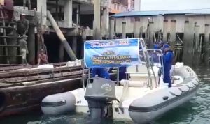 Soal Covid-19, KP. YUDISRTIRA-8003 Sampaikan Maklumat Kapolri Kepada Masyarakat Pesisir Pantai Kota Batam