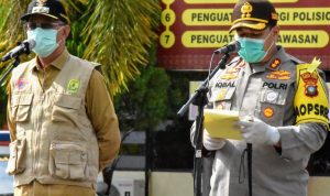 Digelar Serentak di Indonesia, Polres, TNI, Pemko Serta Stakeholder Semprotkan Cairan Disinfektan