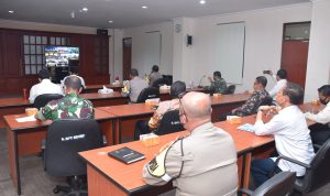 Danlantamal IV Tanjungpinang Hadiri Vicon di Mapolda Kepri