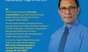 Sensus Penduduk Online Diperpanjang Hingga 29 Mei Sensus Penduduk Online Diperpanjang Hingga 29 Mei