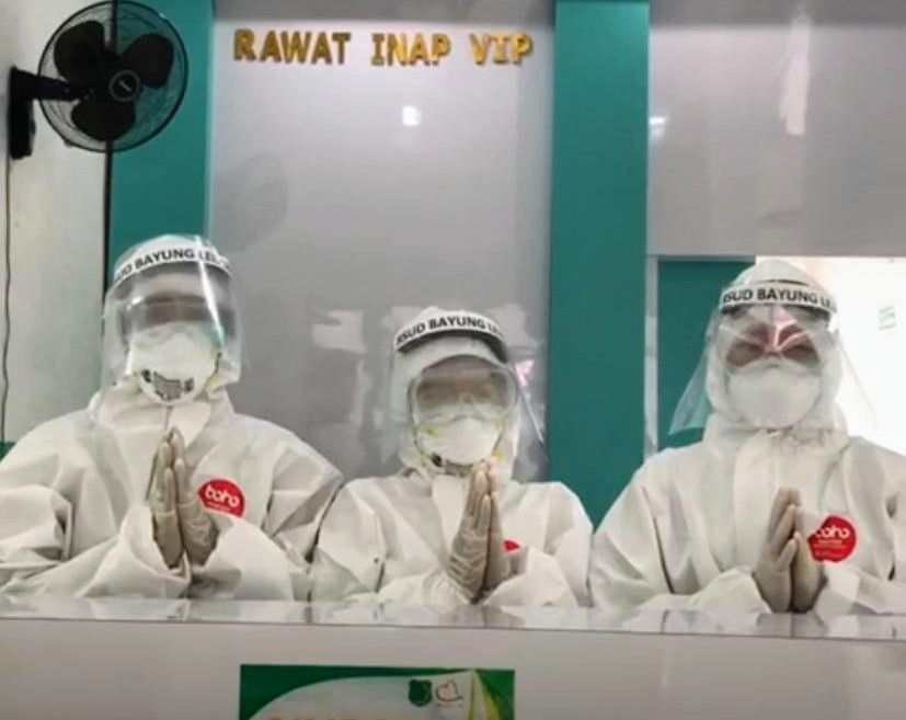Serukan Indonesia Jangan Menyerah, Video Tim Isolasi Covid 19 Muba Viral