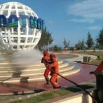 Cegah Penyebaran Covid-19, Damkar Natuna Semprotkan Disinfektan di Fasilitas Umum Cegah Penyebaran Covid-19, Damkar Natuna Semprotkan Disinfektan di Fasilitas Umum
