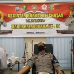 Dalam Rangka Memperingati Hari Bhayangkara ke74, Polres Bintan Gelar Donor Darah ke PMI