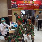 Polres Tanjungpinang Gelar Donor Darah Peringati Hari Bhayangkara ke-74, TNI dan Brimob Antusias Berpartisipasi