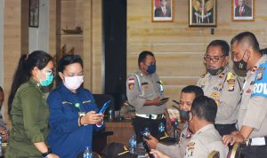 Polres Bintan Menerima Sosialisasi Penggunaan Aplikasi E-HAC