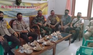 Bersama Sejumlah Instansi, Babinsa Sertu Yusrial Laksanakan Komsos 3 Pilar