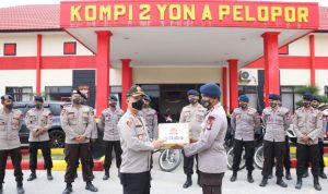 Silaturrahmi Kapolres Karimun ke Mako Brimob Kompi 2 Bataliyon A Pelopor Polda Kepri dan Kompi Senapan B Yonif RK 136/TS