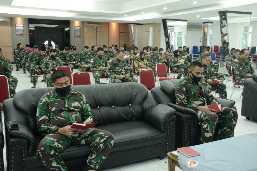 Lantamal IV Gelar Doa Bersama Untuk Latihan Glagaspur TK III/L3 Koarmada I Tahun 2020