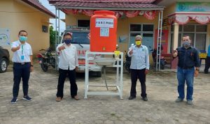 Bantu Pemkab MubaTekan Penyebaran Covid 19, FBBI DPC Sebarkan Portabel Hand Wash ke Pelosok Desa