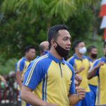 Pererat Rasa Kekompakan Antar Personil, Polres Natuna Laksanakan Olahraga Senam Pagi Sehat Bersama