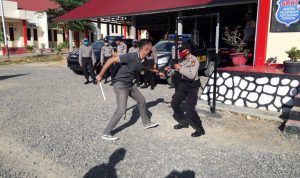 Polres Kepulauan Anambas Gelar Simulasi Pengamanan Mako