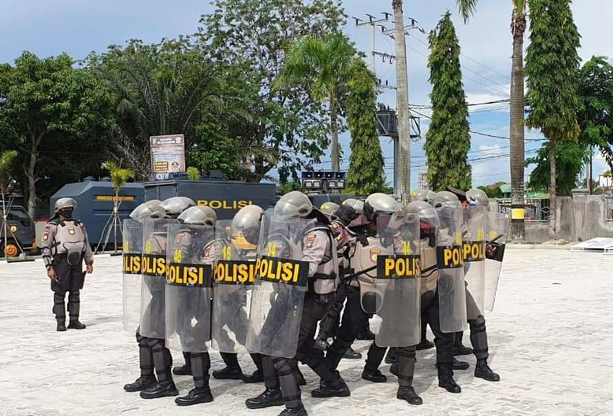 Pasukan Dalmas Polres Karimun Siap Amankan Pilkada 2020 Aman dan Kondusif