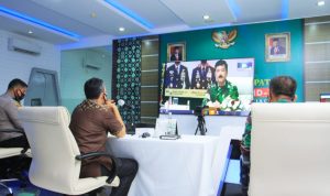 Melalui Vidcon, Pemkab dan Forkopimda Muba Dengarkan Arahan Panglima TNI dan Kapolri