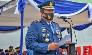 Upacara Hari Bakti TNI AU ke-73 di Lanud RHF, Kasau : Perjuangan Kita Melawan Covid Belum Usai