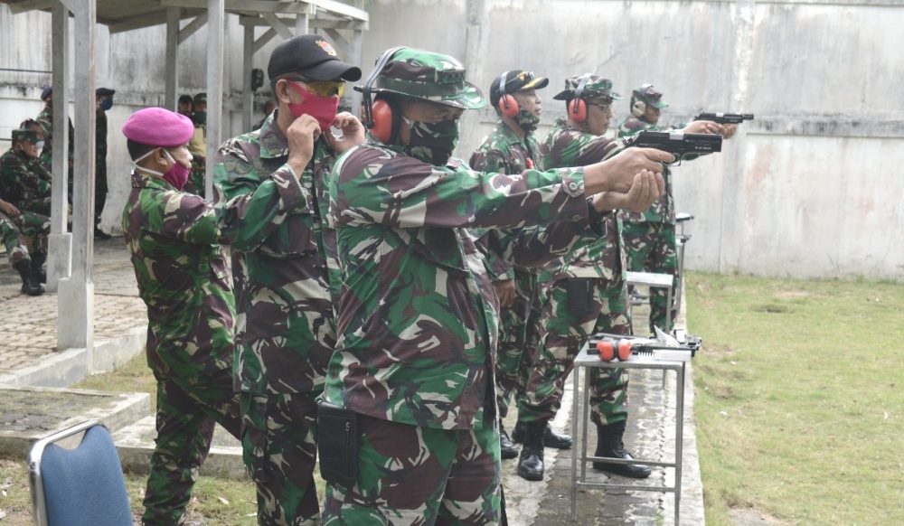 Uji Kemahiran Menembak Pistol, Prajurit Lantamal IV Latihan Binopslat