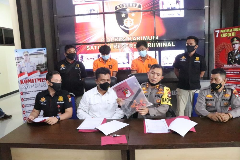 Polres Karimun Gelar Konferensi Pers Tindak Pidana Curat, Cabul dan Penganiayaan