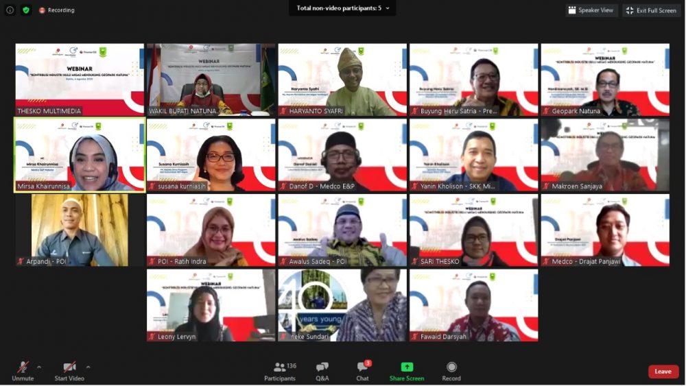 Dukung Geopark Natuna, SKK Migas, Medco E&P, dan Primer Oil, Gelar Webinar dan Lomba Karya Jurnalistik