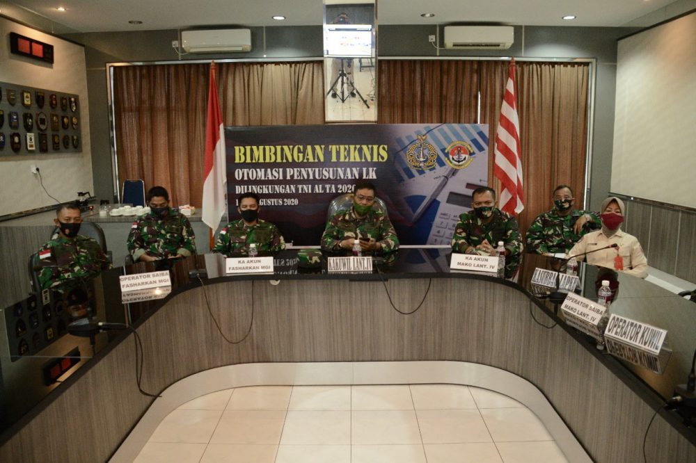 Melalui Vicon Kakuwil Lantamal IV Ikuti Bimtek Penyusunan Lapkeu