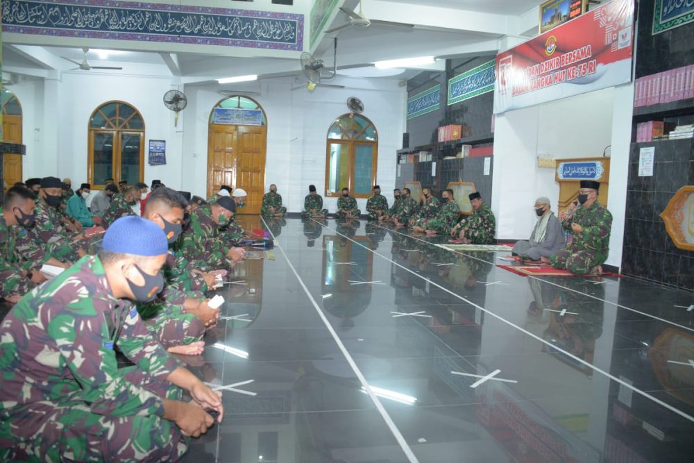 Jelang HUT RI ke-75, Jajaran Lantamal IV Gelar Dzikir dan Ibadah Doa Bersama