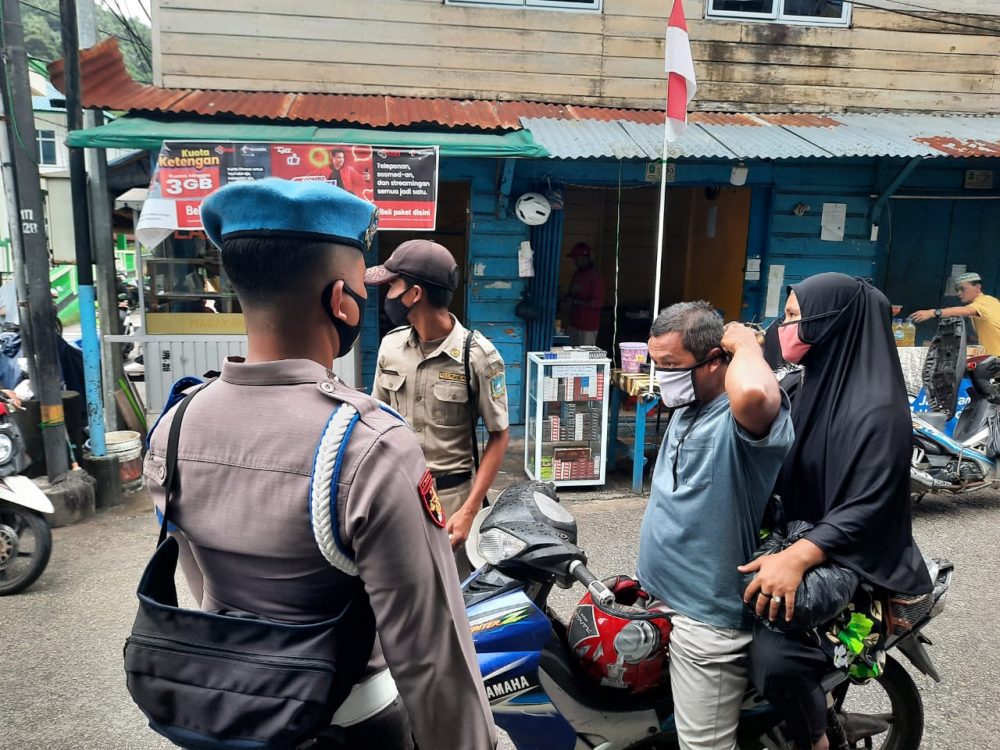 Polres Kepulauan Anambas Bersama TNI dan Satpol PP Laksanakan Operasi Yustisi Penerapan Disiplin Protokol Kesehatan Covid-19