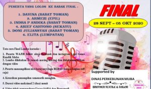 Enam Peserta Lomba Karaoke On Air HUT RGR Muba Masuk Final Enam Peserta Lomba Karaoke On Air HUT RGR Muba Masuk Final