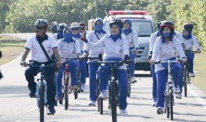 Jaga Kebugaran Tubuh, Ketua dan Pengurus Korcab IV DJA I Gowes Bersama
