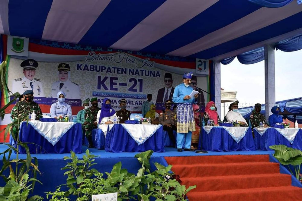Abdul Hamid Rizal, Pimpin Upacara Peringatan Hari Jadi Kabupaten Natuna ke-21 Tahun 2020