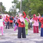 PMI Natuna Gelar Senam bersama dan Cek Kesehatan di Kecamatan Bunguran Selatan