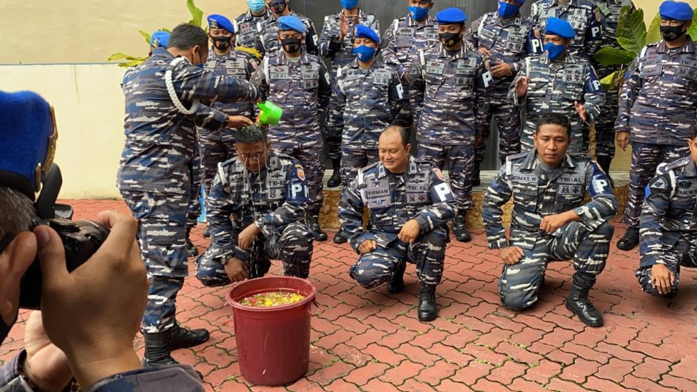 POM Lantamal IV Gelar Tradisi Kenaikan Pangkat Prajuritnya