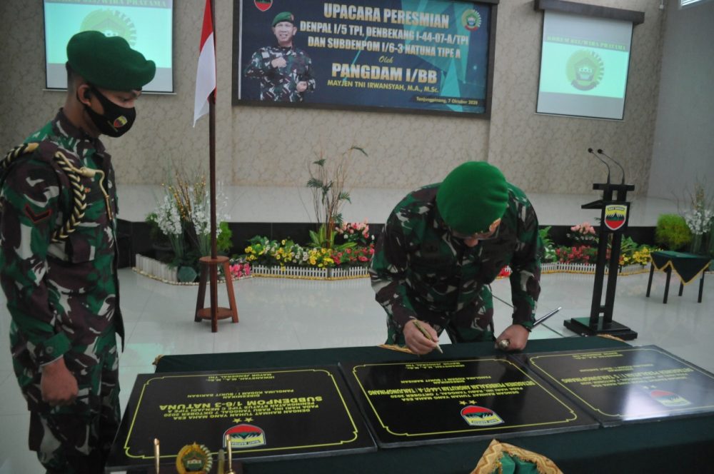 Pangdam I/BB Resmikan Satuan Baru di Jajaran Korem 033/WP Serta Peningkatan Status Subdenpom I/6-3 Natuna Pangdam I/BB Resmikan Satuan Baru di Jajaran Korem 033/WP Serta Peningkatan Status Subdenpom I/6-3 Natuna