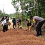 Polsek Singkep Barat Lakukan Goro di Desa Persiapan Air Batu Kec. Singkep Barat