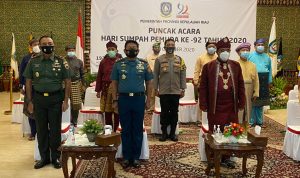 Pangkogabwilhan I Laksamana Madya TNI I.N.G. Ariawan S.E.M.M Hadiri Upacara Hari Sumpah Pemuda Secara Virtual di Gedung Daerah