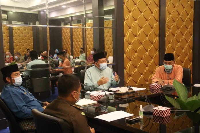 Pjs Bupati Bintan Bahas Perbup nomor 52/2020, Tentang Penerapan Protokol Kesehatan