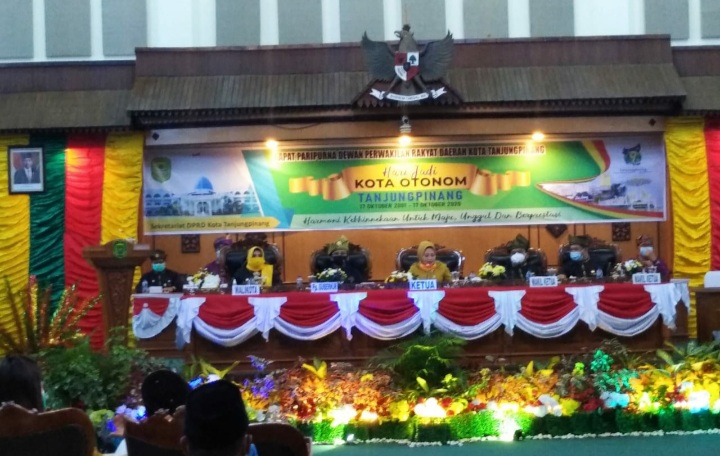 Peringati HUT Otonom ke-19, DPRD Tanjungpinang Gelar Rapat Paripurna