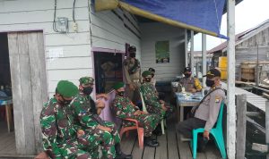 Bangun Sinergitas, Babinsa Sertu Saroji Coffee Morning Bersama Polri