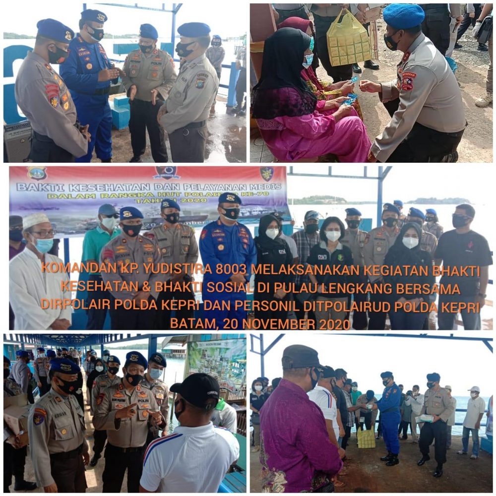 Rangkaian HUT Polairud Ke-70, KP. YUDISTIRA-8003 Gelar Baksos dan Bakes di Pesisir Lengkang