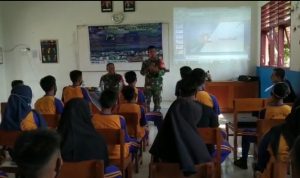 Lagi, Babinsa Koramil 06/Serasan Sosialisasikan Geopark Natuna Kepada Pelajar SMP N 2 Serasan