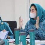 Secara Virtual, Ketua TP PKK Muba Thia Yufada bersama Anggota Hadiri Rakernas IX PKK
