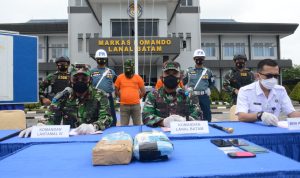 Tim  F1QR  Lanal Batam Gagalkan Penyelundup Sabu-Sabu Seberat 4 Kg