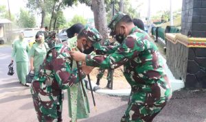 Dandim 0315/Bintan Sambut Kunker Danrem 033/WP Beserta Ketua Persit KCK Koorcab Rem 033 di Makodim 0315/Bintan