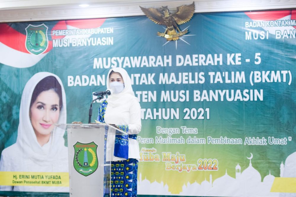 Hj. Thia Yufada Buka Musda BKMT Muba 2021 Hj. Thia Yufada Buka Musda BKMT Muba 2021