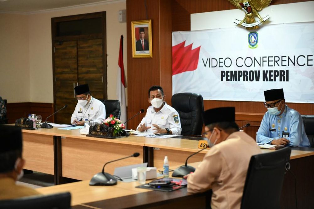Gubernur Kepri Pimpin Rapat Satgas Covid-19 Secara Virtual