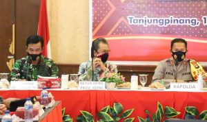 Ketua DPRD Kepri bersama Forkompimda Rakor Terkait PPKM di Mapolres Tanjungpinang