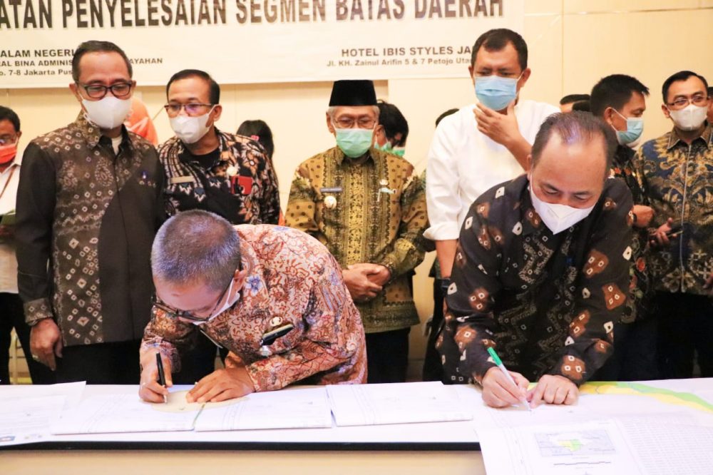 Disaksikan Kemendagri, Muba – Banyuasin Sepakati Batas Wilayah