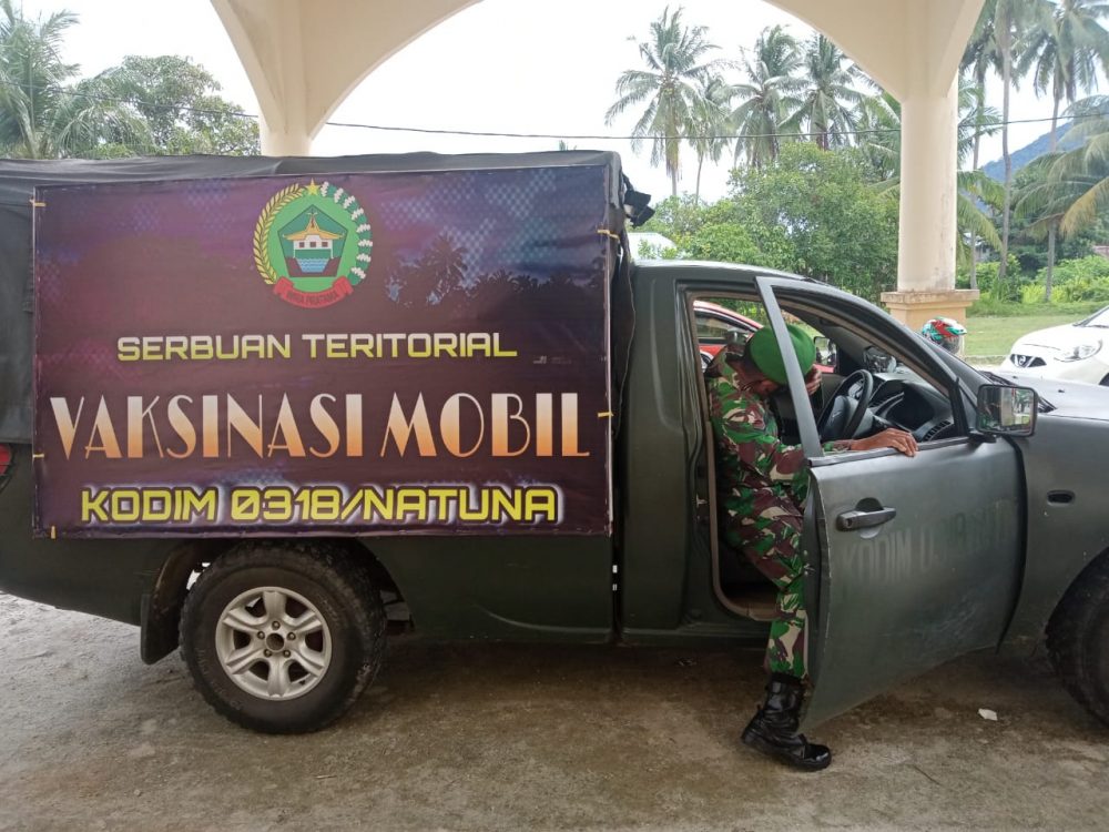 Besi Berjalan Mobile Kodim 0318/Natuna, Kini Hadir Turut Sukseskan Vaksinasi Covid-19